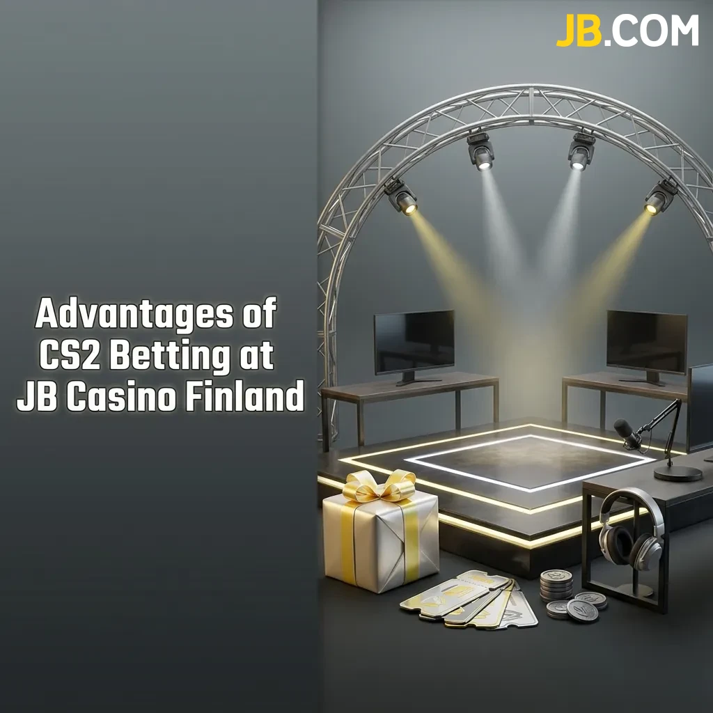 JB Casino Finland CS2 betting advantages including welcome bonus, Finnish payment methods, and 24/7 support features