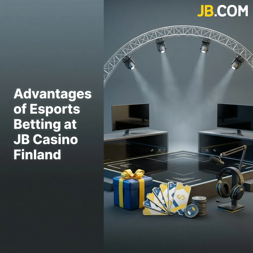 JB Casino Finland esports betting platform showing competitive odds, mobile app, and welcome bonus features