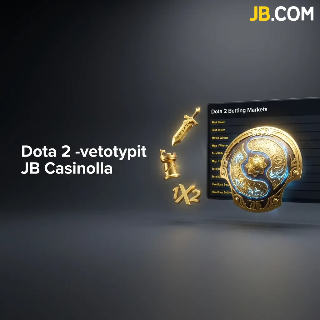 Tutustu erilaisiin Dota 2 -vetotyypit JB Casinolla ja valitse parhaat kohteet, kuten ensimmäinen tornin tuhoaminen tai otteluvoittaja.