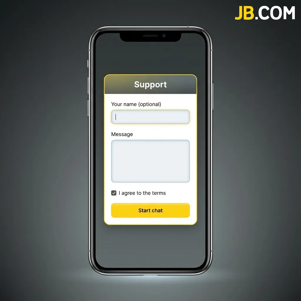 JB Casino customer support options: 24/7 live chat, email support, and FAQ section available on website.