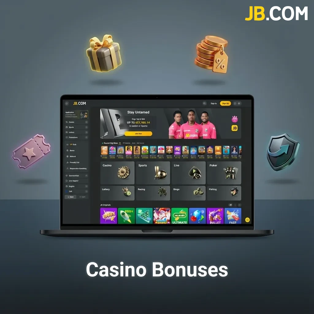 Casino bonus promotions including weekend reload, cashback Monday, free spins Tuesday, and high roller package offers.