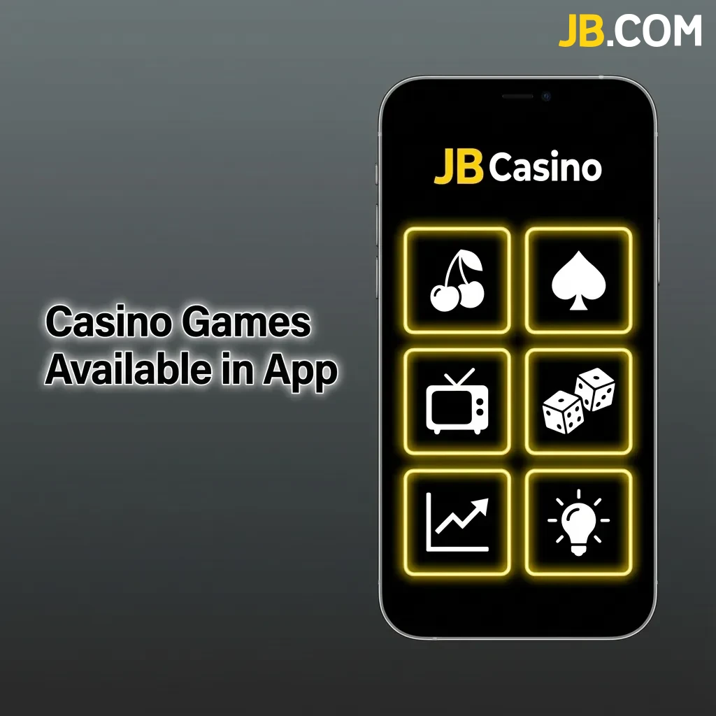 JB Casino app featuring popular slots, table games, and live dealer options like Book of Dead, Starburst, and Roulette