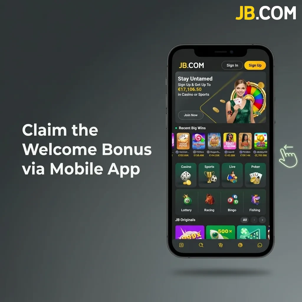 Mobile app download screen showing welcome bonus activation steps for iOS and Android devices