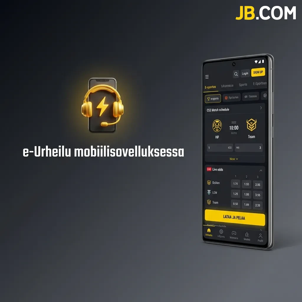 Koe jännittävä e-urheiluvedonlyönti mobiilisovelluksen kautta ja aseta panoksesi missä tahansa JBCasino -sovelluksen avulla.