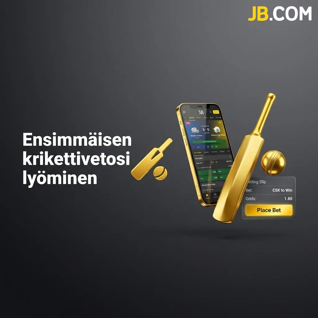 Ensimmäisen krikettivetosi lyöminen on tehty helpoksi: valitse ottelu, analysoi kertoimet ja vahvista kuponkisi hetkessä JBCasino-alustalla.