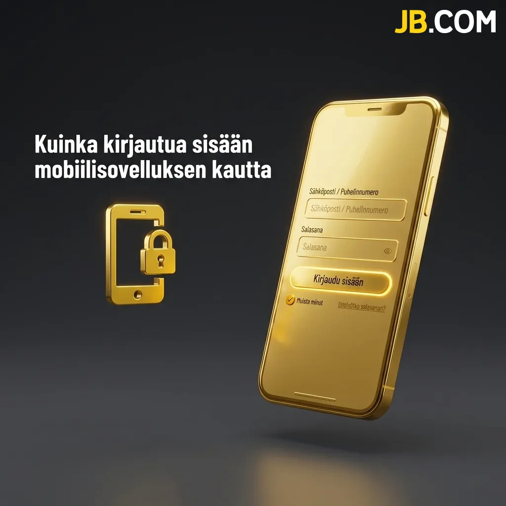 Katso turvalliset vaiheet ja opi, kuinka kirjautua sisään mobiilisovelluksen kautta hyödyntämällä nopeaa tunnistautumista JBCasino-sovelluksessa.