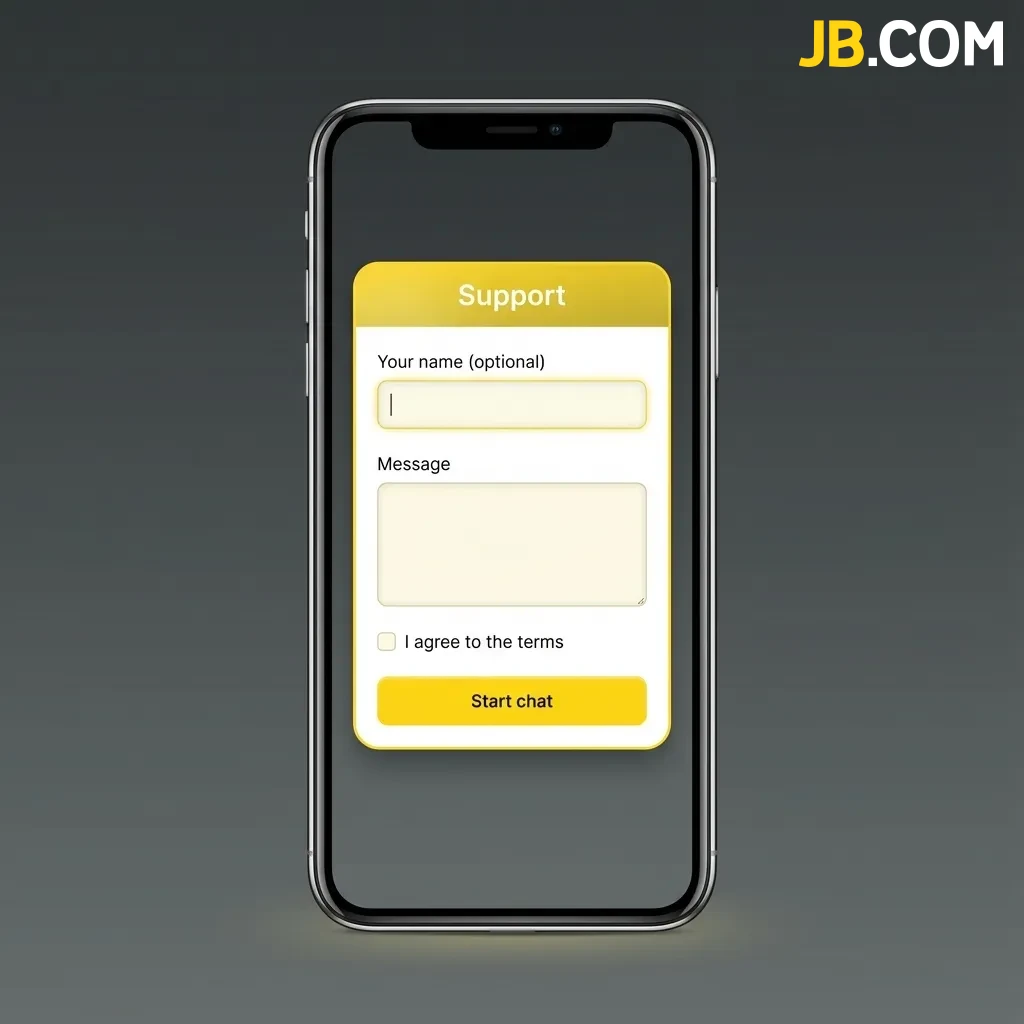 JB Casino mobile app login screen showing email and password fields with sign-in button