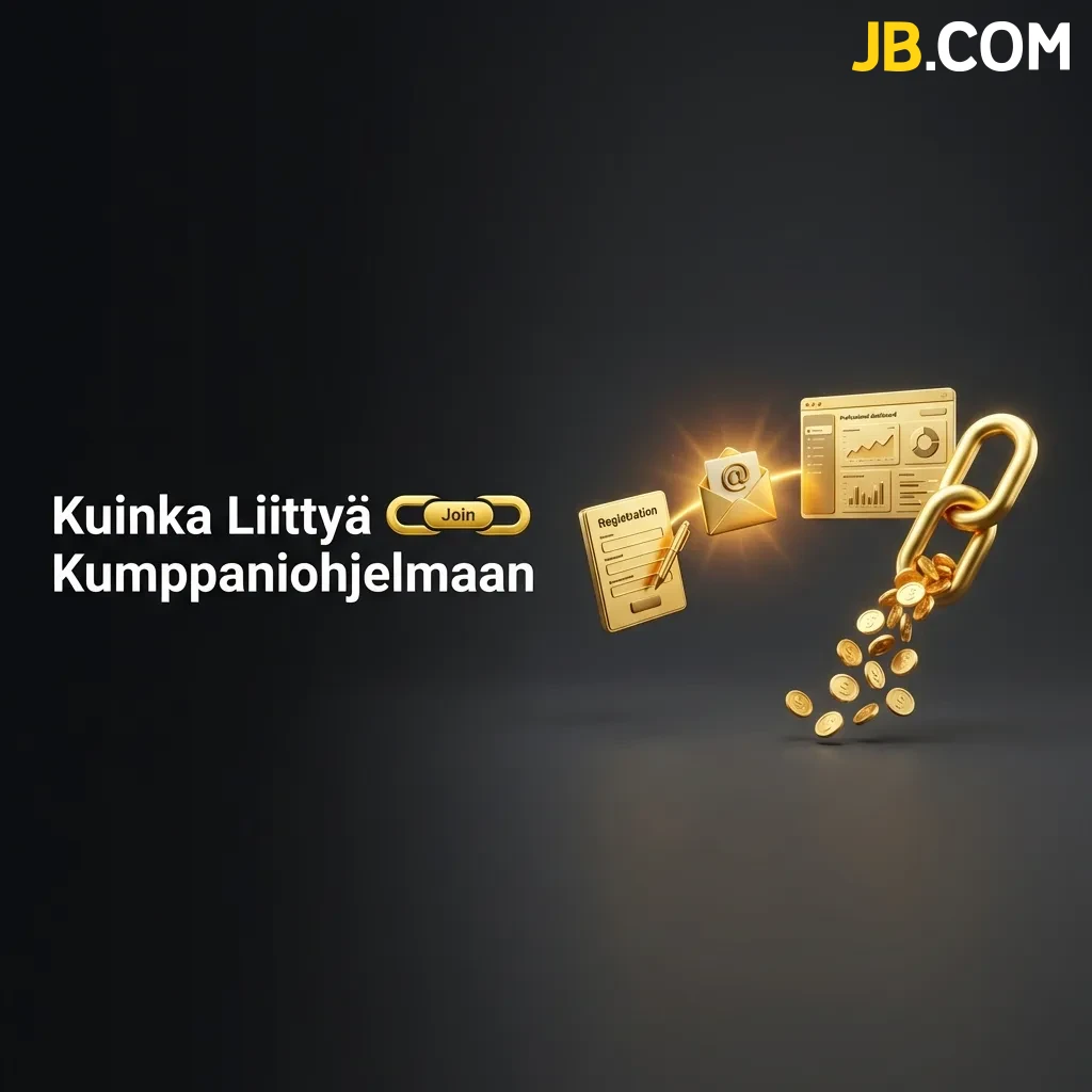 Katso selkeät vaiheet ja lue, kuinka liittyä kumppaniohjelmaan ja aloittaa tuottoisa yhteistyö JBCasino-brändin kanssa jo tänään.