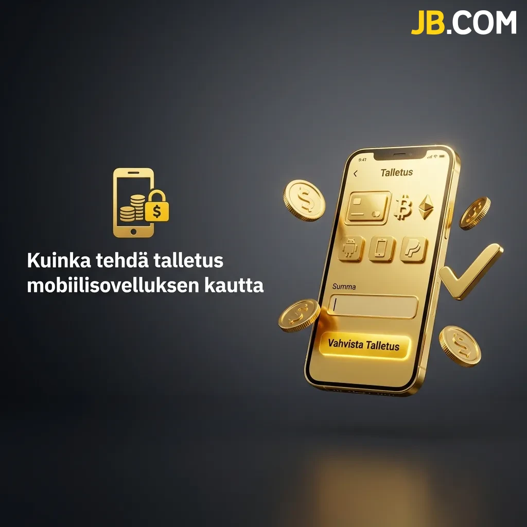 Lue ohjeet rahansiirtoihin ja katso, kuinka tehdä talletus mobiilisovelluksen kautta käyttäen suosituimpia suomalaisia maksutapoja JBCasino-alustalla.