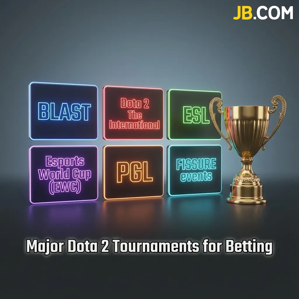 Major Dota 2 esports tournaments including The International, ESL Pro League, and PGL events for competitive betting