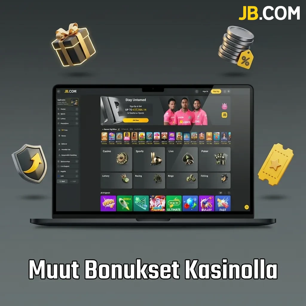 Casino bonuses page showing deposit bonuses, cashback program, VIP rewards, and free spins for regular players