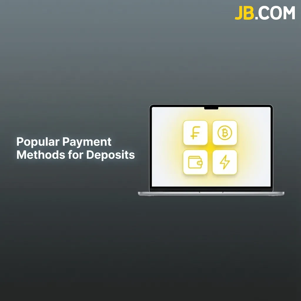 Variety of payment method icons including credit cards, bank transfer, e-wallet, and cryptocurrency symbols on digital screen