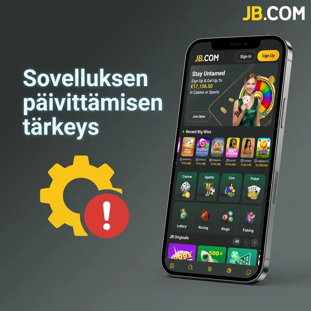 App update notification screen showing security improvements and new features for mobile betting application