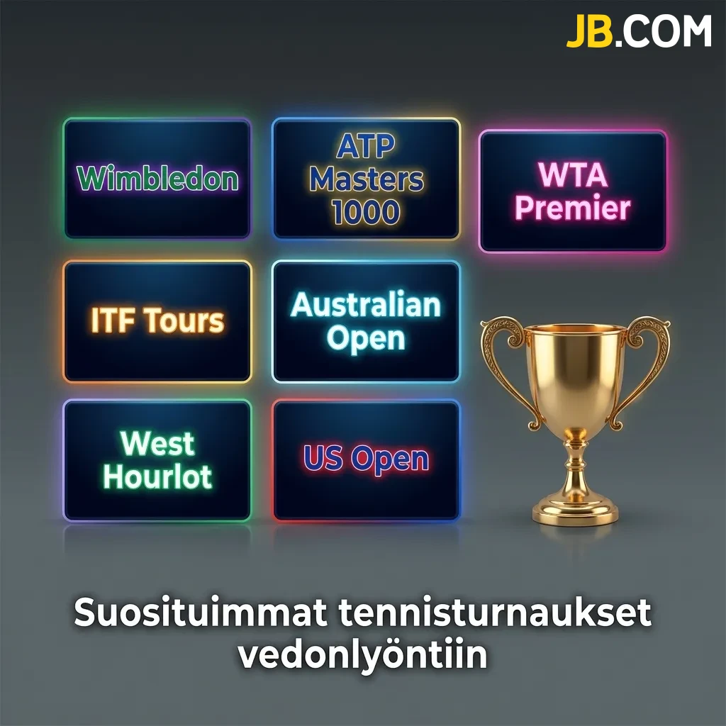 Tennis betting tournaments including Grand Slams, ATP and WTA events at JB Casino with live odds and real-time stats