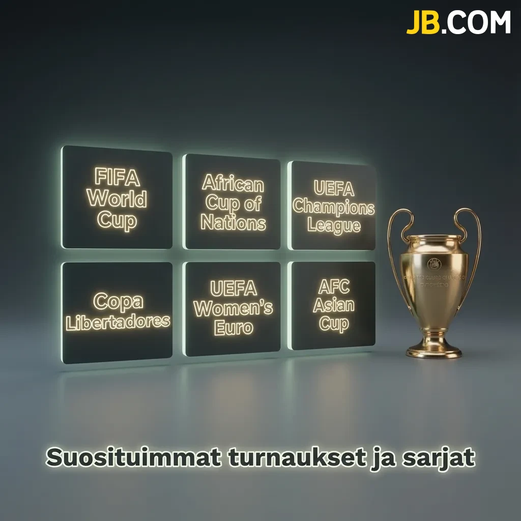 Finnish football betting site showing popular international tournaments and domestic leagues including Premier League