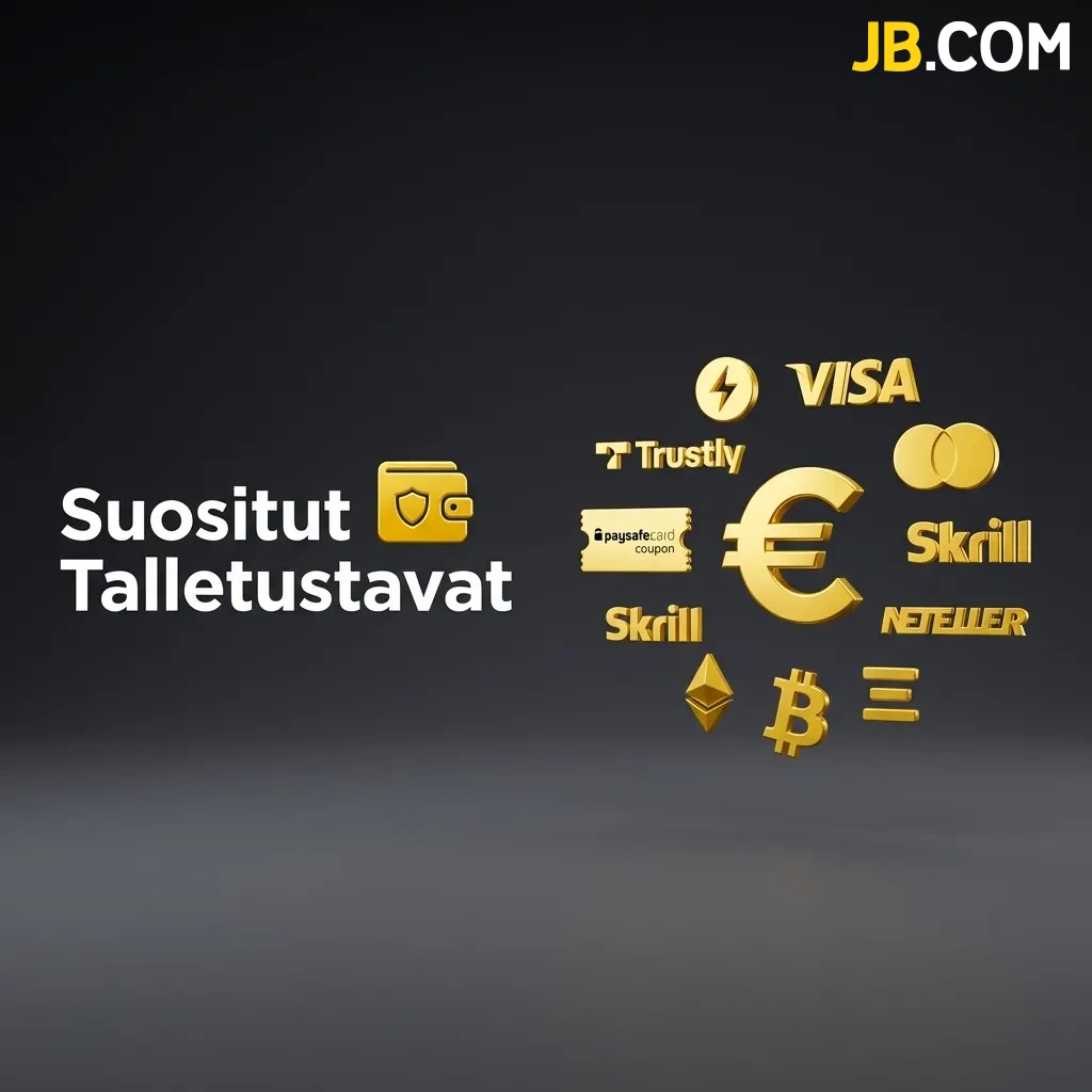 Tutustu markkinoiden johtaviin vaihtoehtoihin ja valitse suositut talletustavat, kuten verkkopankkimaksut, korttitalletukset ja e-lompakot, jotka on optimoitu suomalaisille JBCasino-pelaajille.