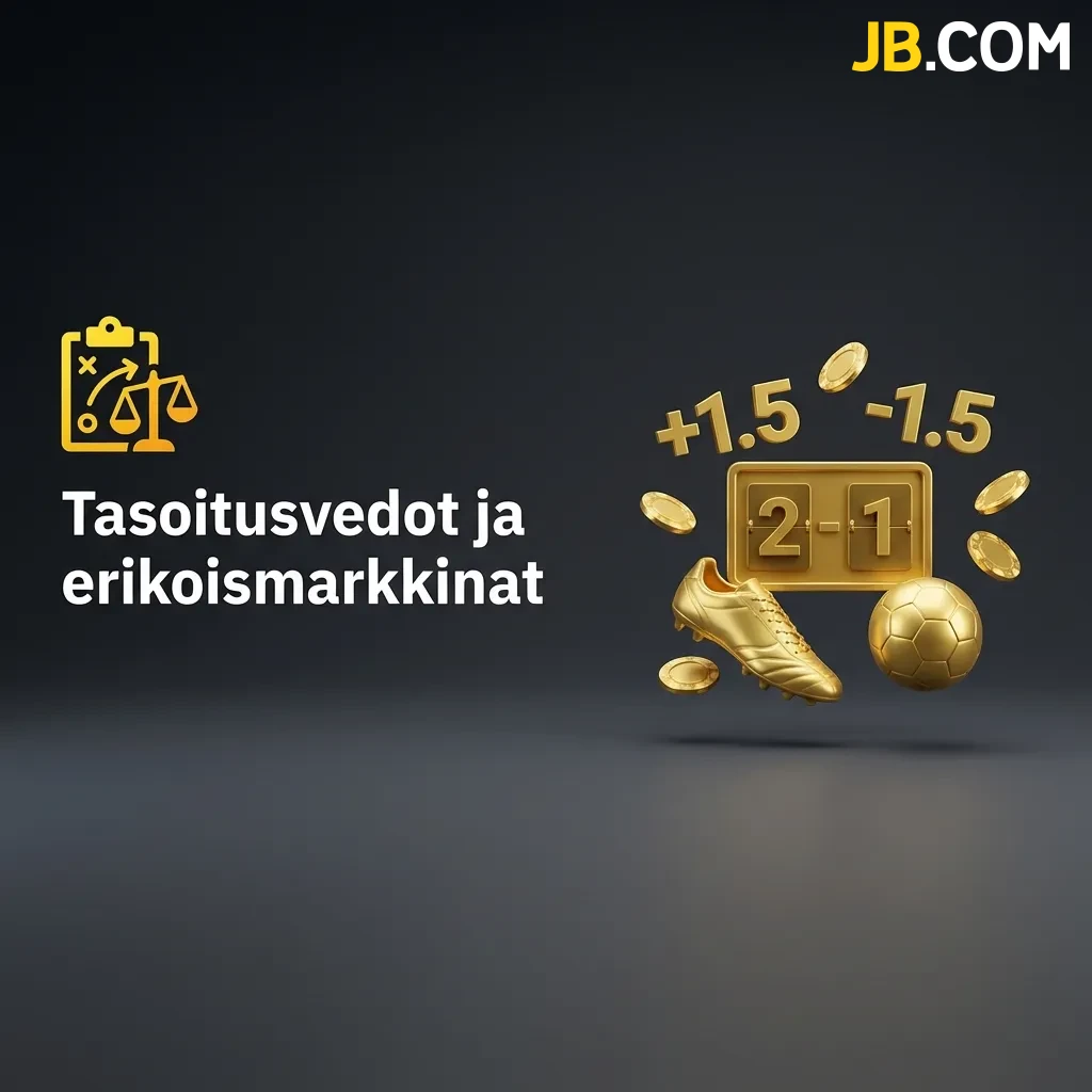 Syvennä peliäsi ja hyödynnä tasoitusvedot ja erikoismarkkinat, kuten kulmapotkut ja pelaajakohtaiset vedot, JBCasino -vedonlyönnissä.