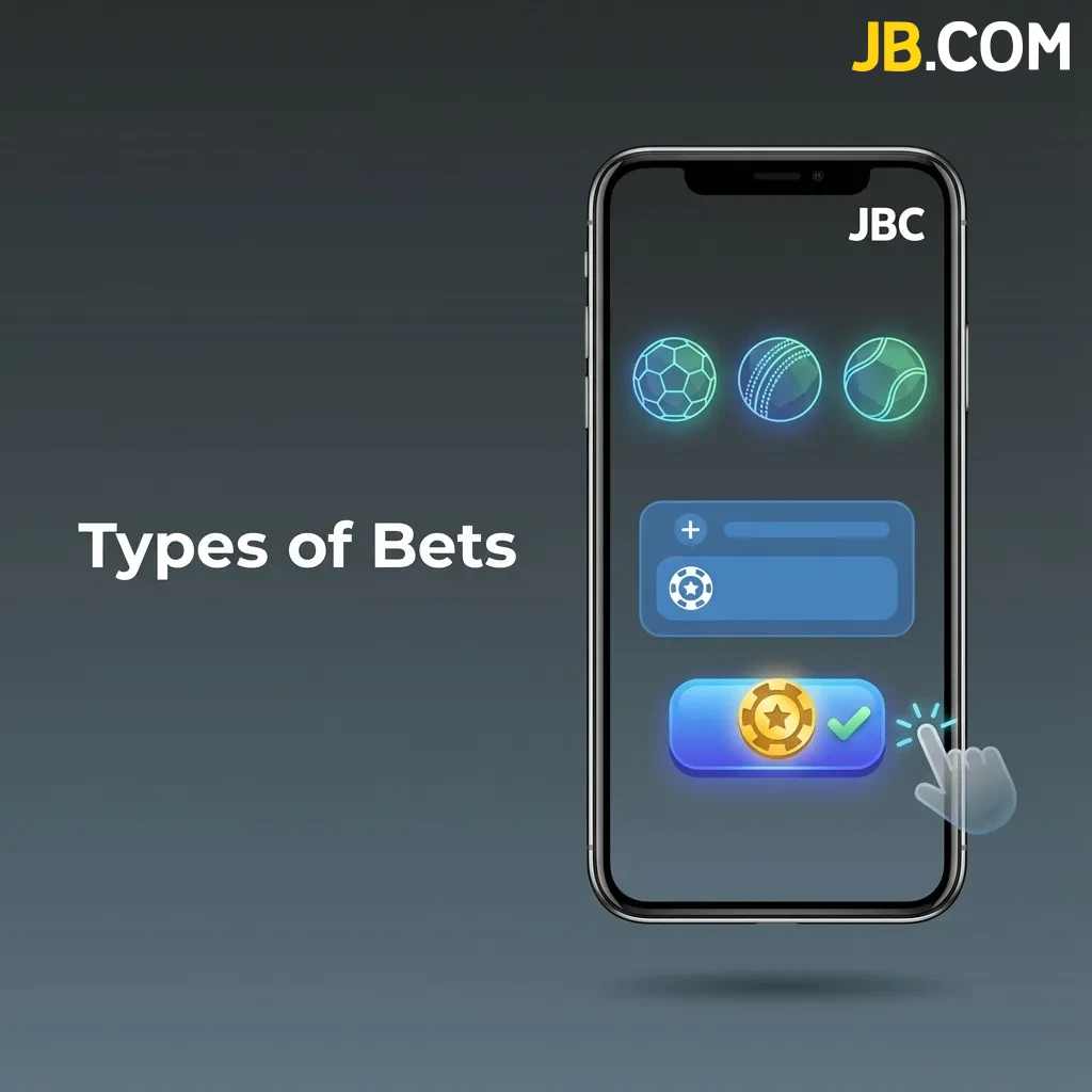 JB Casino betting types comparison showing single, system, and express bet options with odds and risk levels