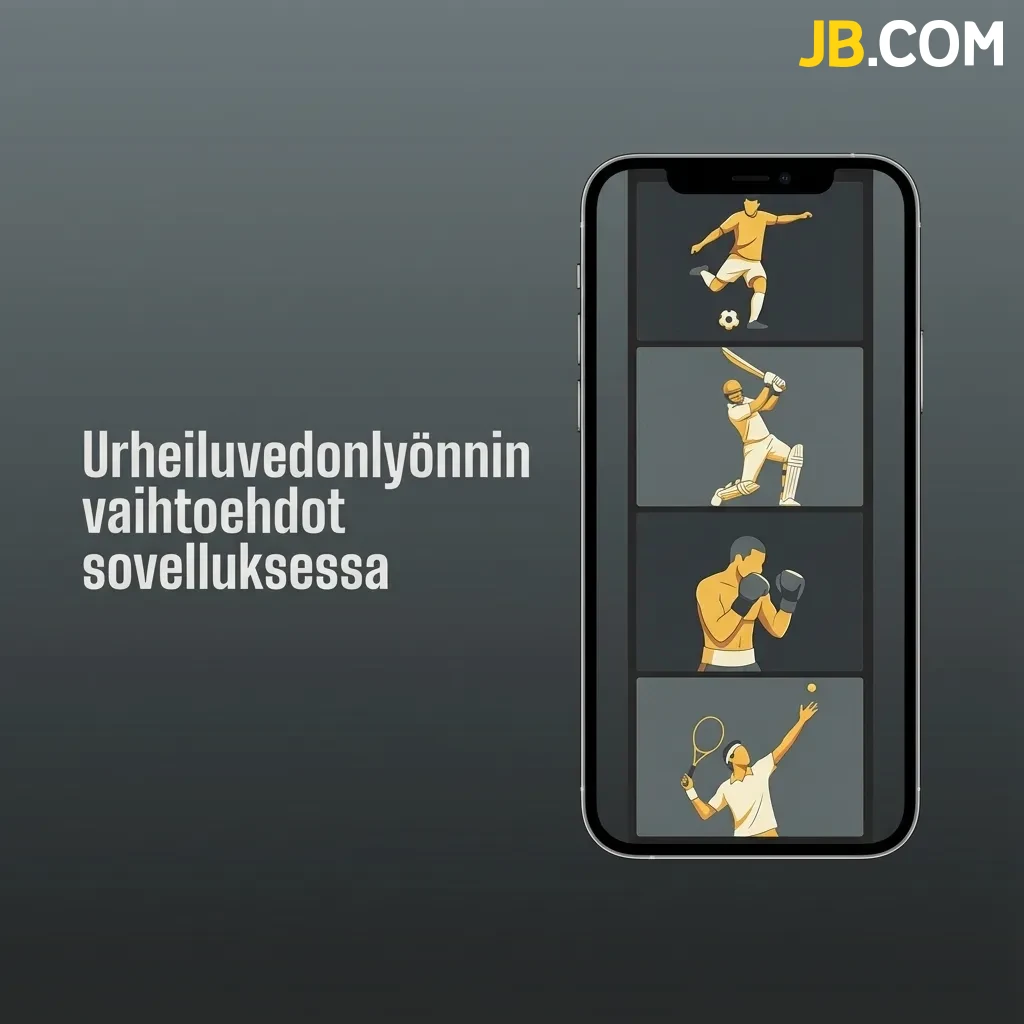 JB Casino -sovelluksen urheiluvedonlyöntivaihtoehdot jalkapallosta jääkiekkoon ja esportsiin