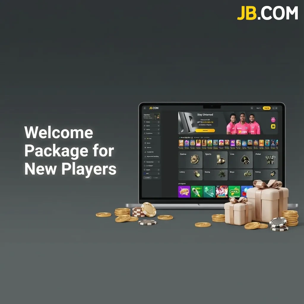 JB Casino welcome package offering up to €17,160 first deposit bonus for casino games and sports betting with bonus details