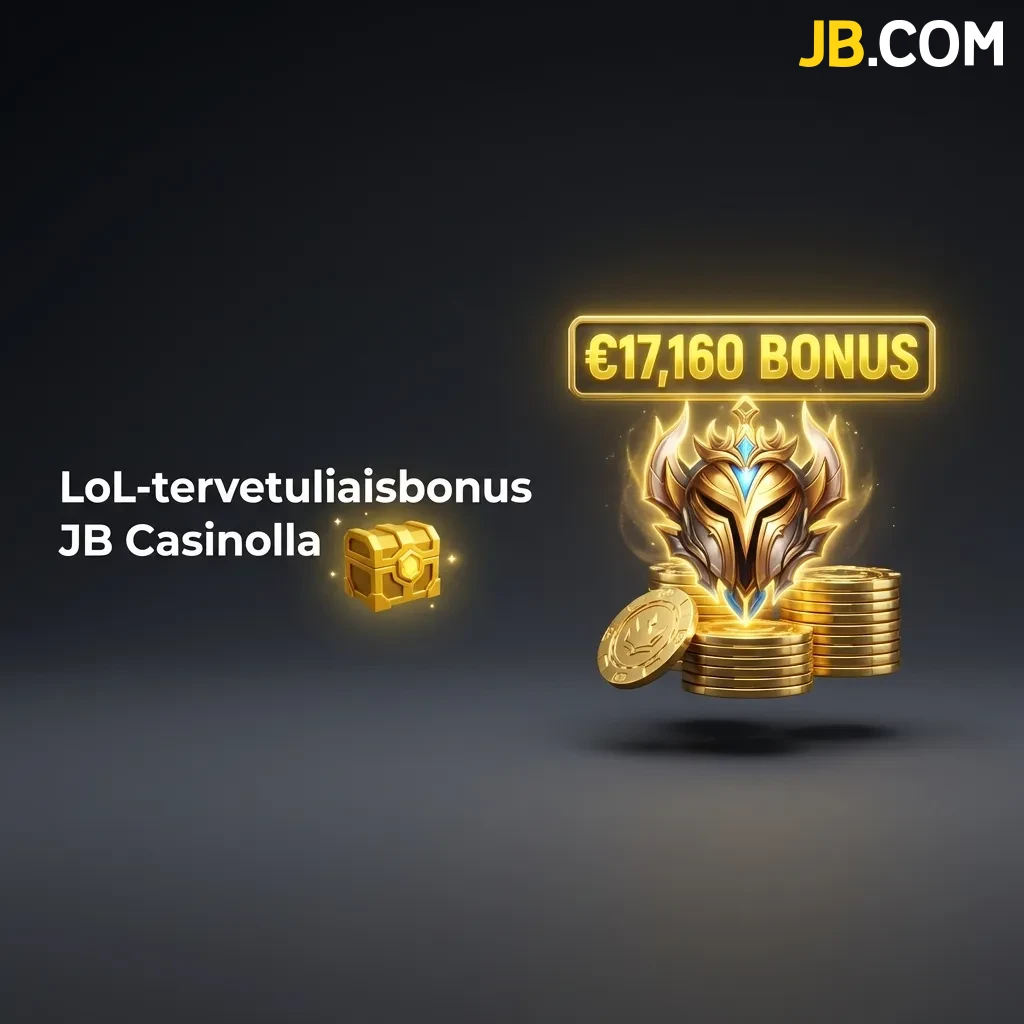 Hyödynnä houkutteleva tervetuliaisbonus League of Legends -vetoihin JB Casinolla ja maksimoi pelikassasi suosittuihin turnauksiin, kuten LEC tai Worlds.