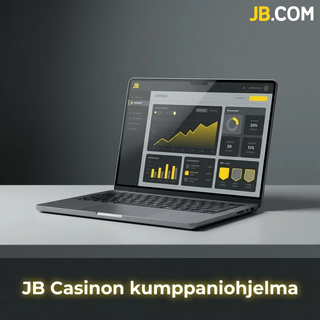 JB Casino affiliate program dashboard showing commission tracking and marketing tools for partners