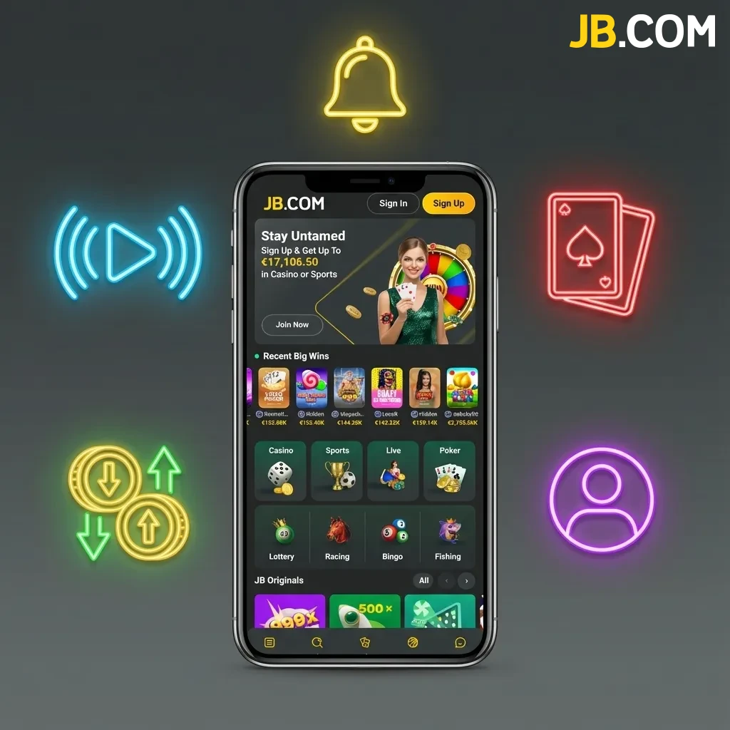 JB Casino mobile app features: no download, local payments, EUR 17,160 welcome bonus, 24/7 support, fast withdrawals, live betting