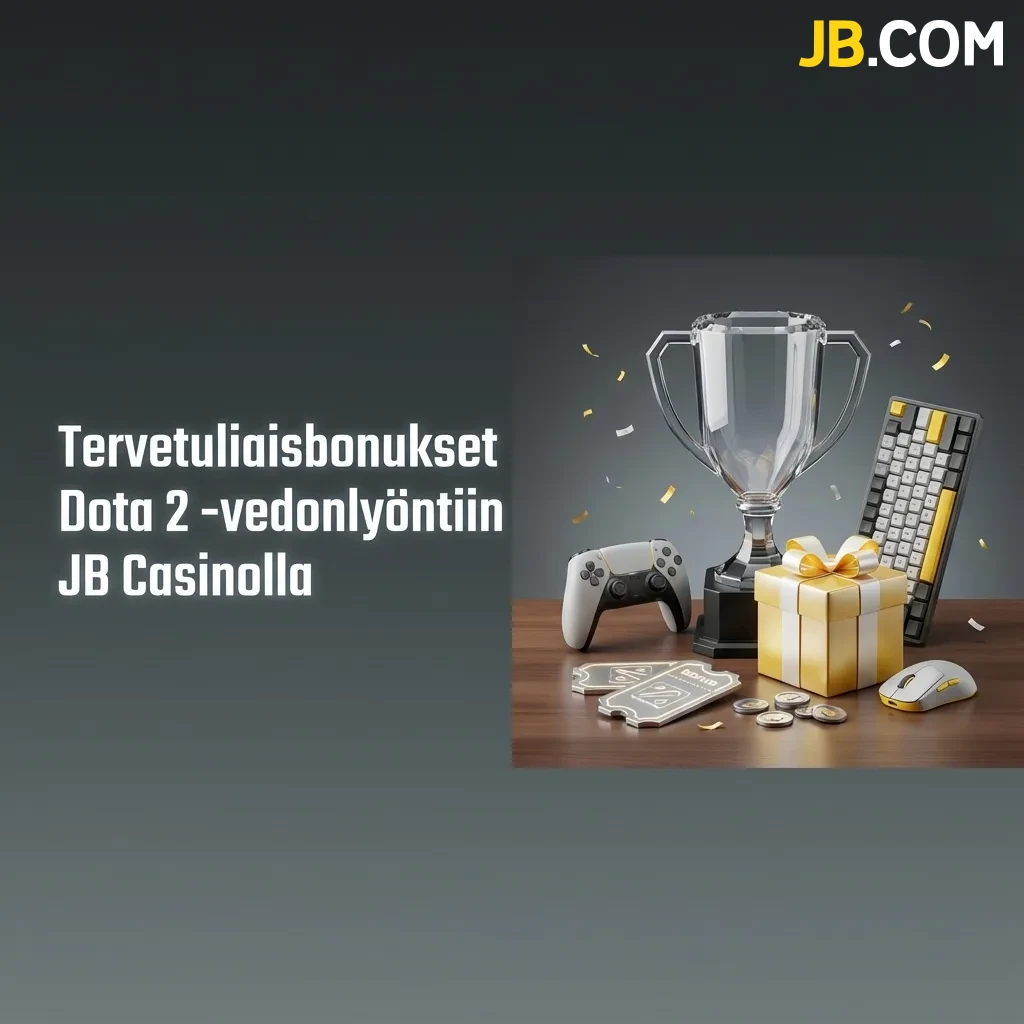 JB Casino welcome bonus offer for Dota 2 betting, showing step-by-step instructions to claim up to 17,160 euros