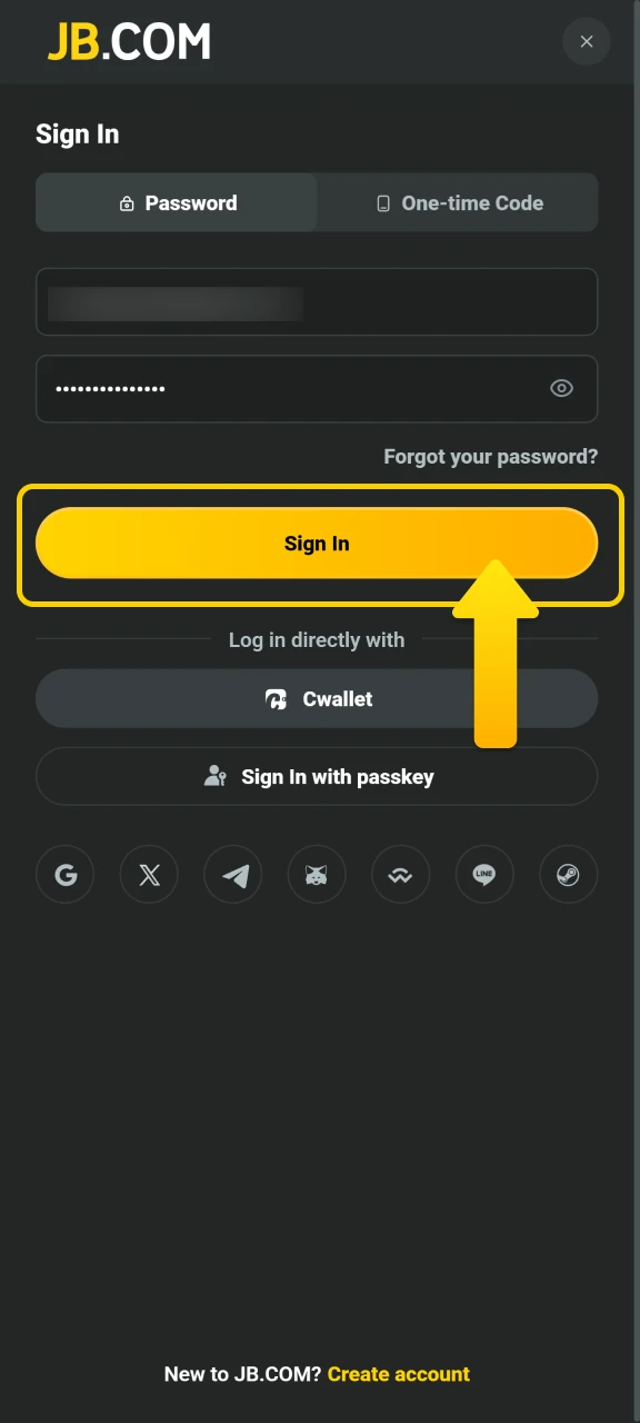 Tap the JB Casino log in button to access your account and begin playing your favorite games.