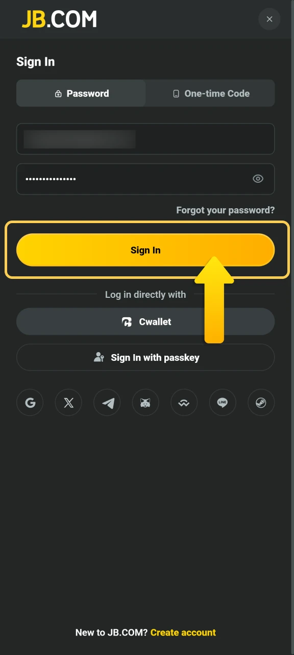 Enter your private JB Casino dashboard to start playing.