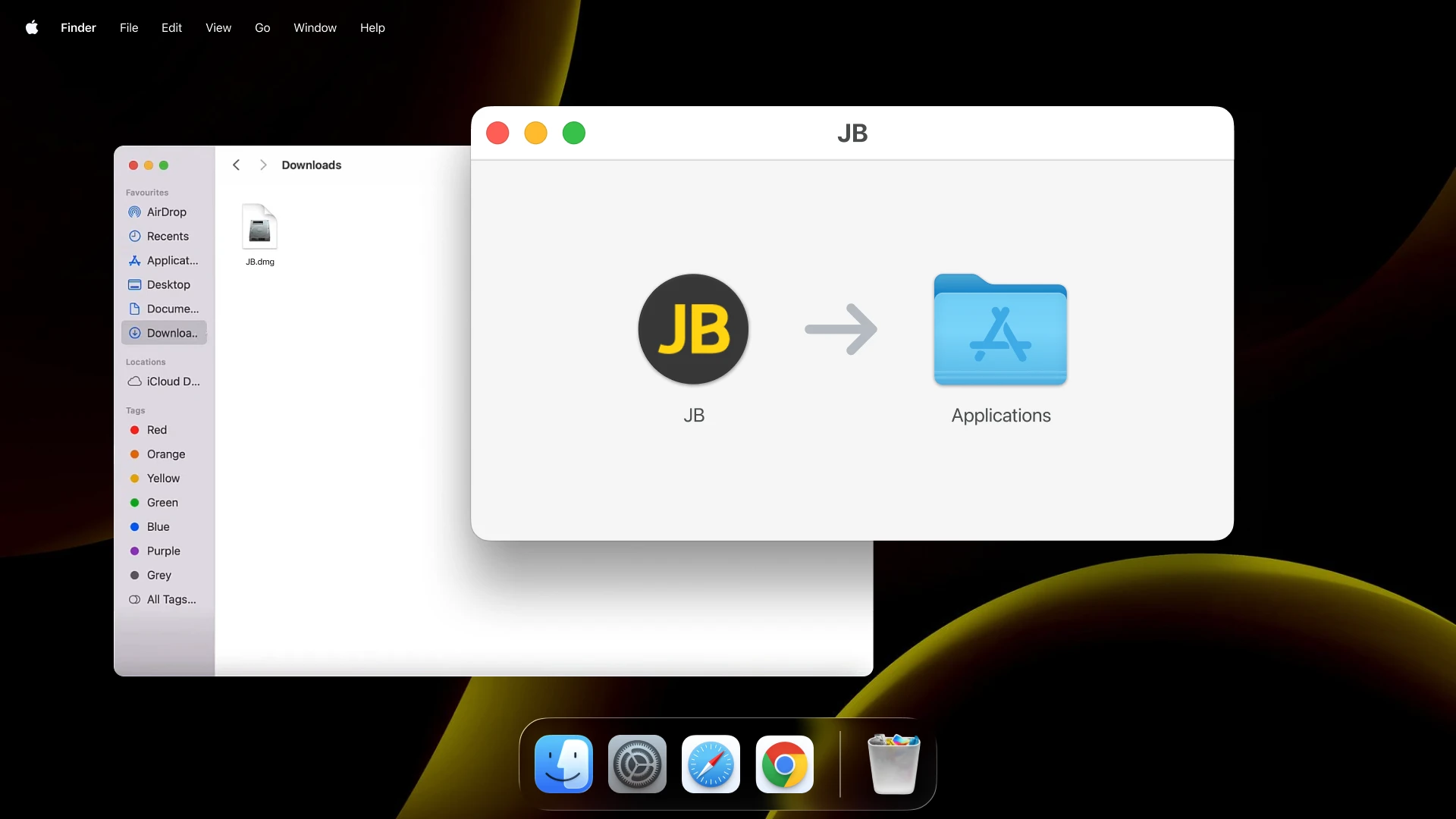 Move the JB Casino icon to your system applications folder.