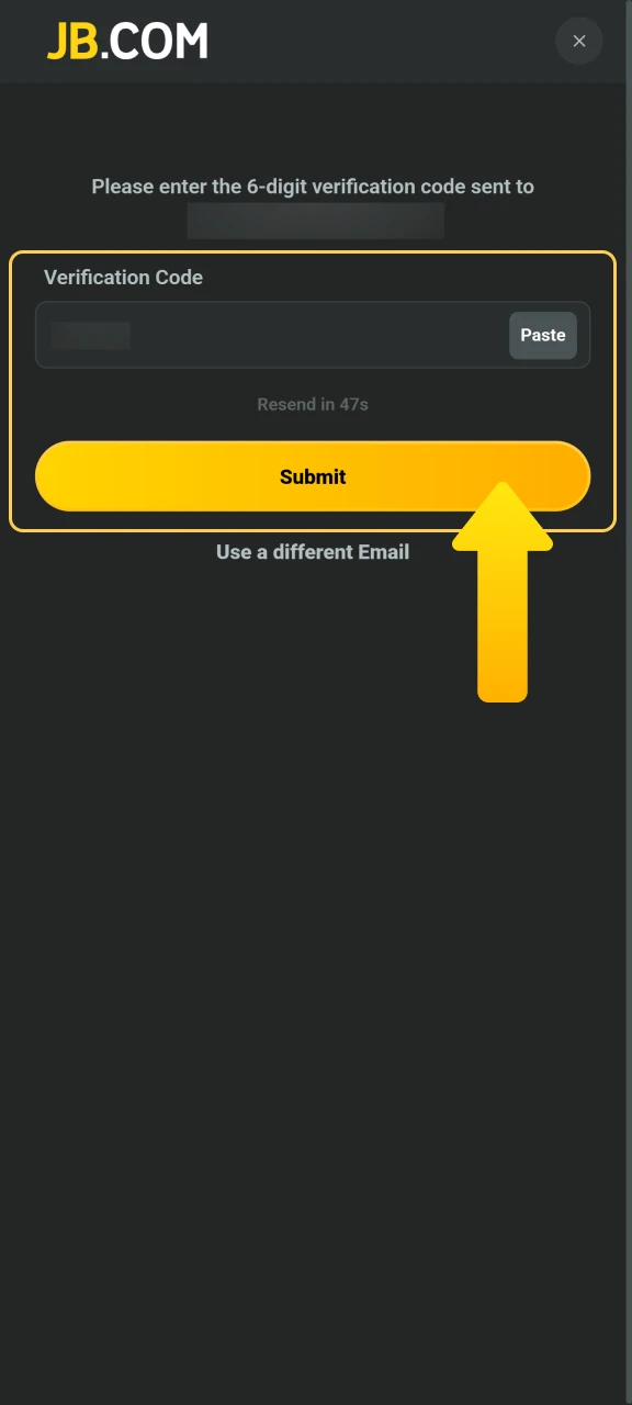 Complete JB Casino two-factor authentication to ensure your account remains secure.