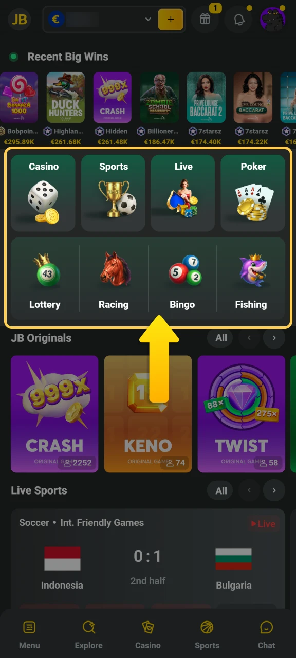 Complete the JB Casino wagering requirements to unlock credits.