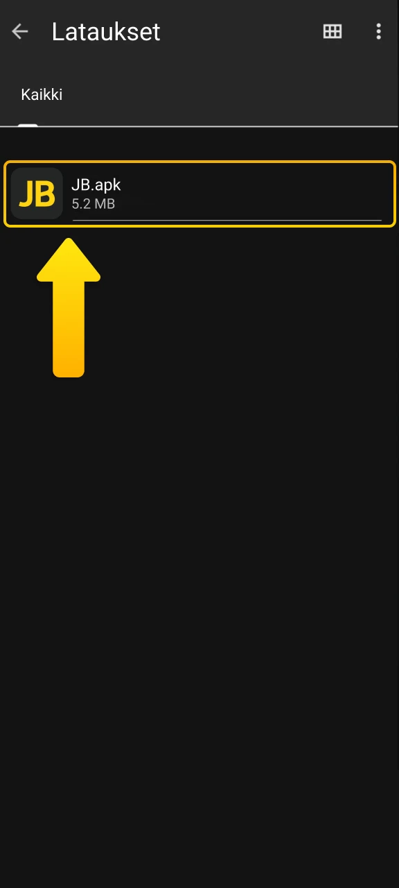 Lataa virallinen ja turvallinen JB Casino APK-tiedosto suoraan laitteellesi asennusta varten.