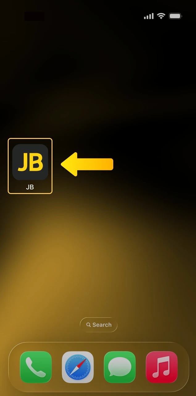 Viimeistele asennus valitsemalla Lisää aloitusnäyttöön, jolloin JB Casino on aina helposti saatavilla.