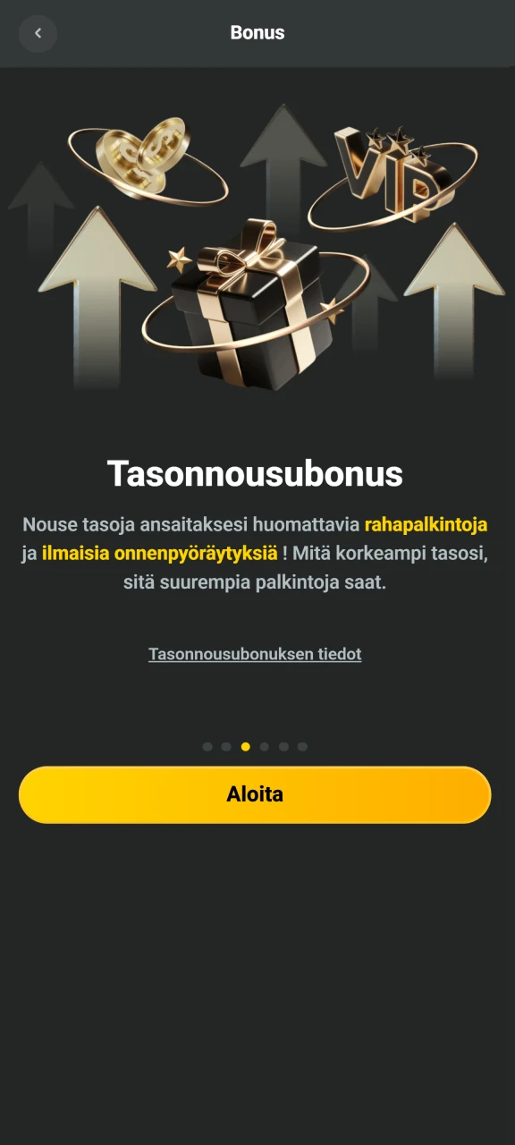 Tarkista ja aktivoi uusimmat JB Casino -bonukset suoraan sovelluksen kampanja-sivulta.