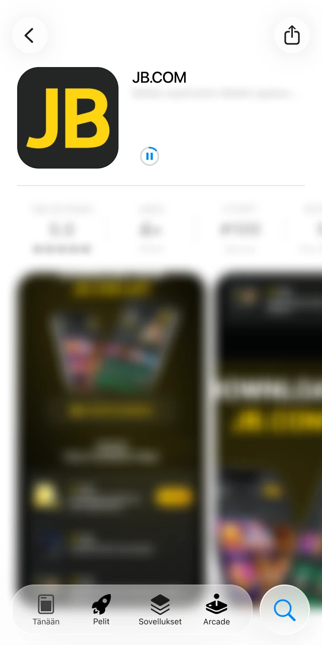 Odota hetki asennuksen valmistumista, jonka jälkeen JB Casino on valmis käytettäväksi kotinäytöltäsi.