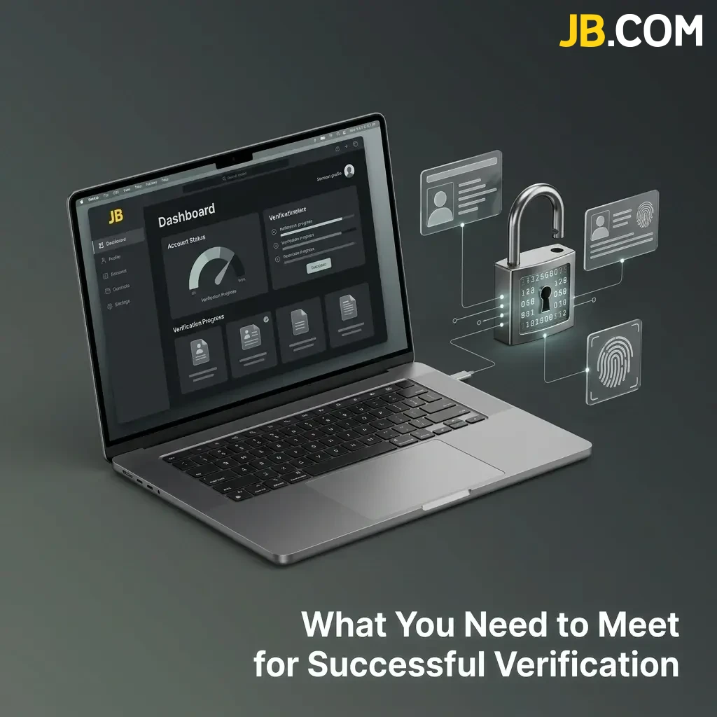 Checklist of account verification requirements including age, valid documents, file formats, and eligibility criteria